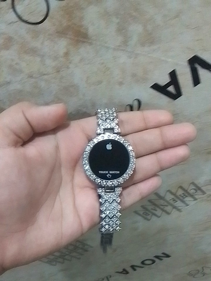 Watch LED Touch Screen Diamond Steel Chain Women